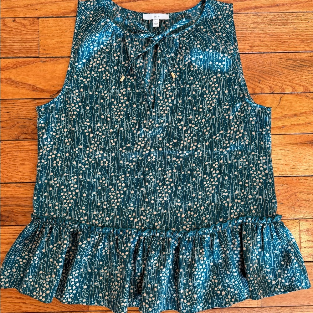 Joie women’s peplum top in green  sz(s)